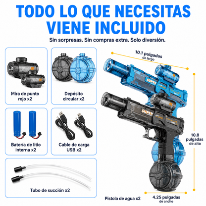 Pistola de agua con luz WATERSHOCK