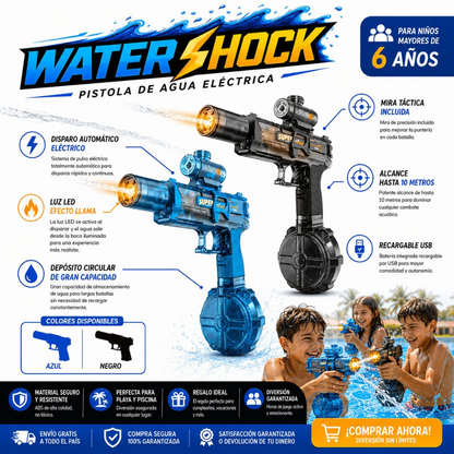 Pistola de agua con luz WATERSHOCK